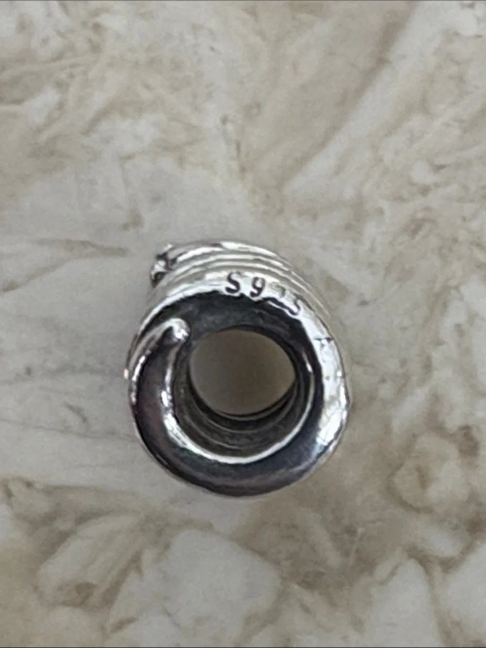 Authentic Pandora ALE 925 Sterling Silver Coiled Snake Bead Charm Retired Rare - Picture 5 of 6